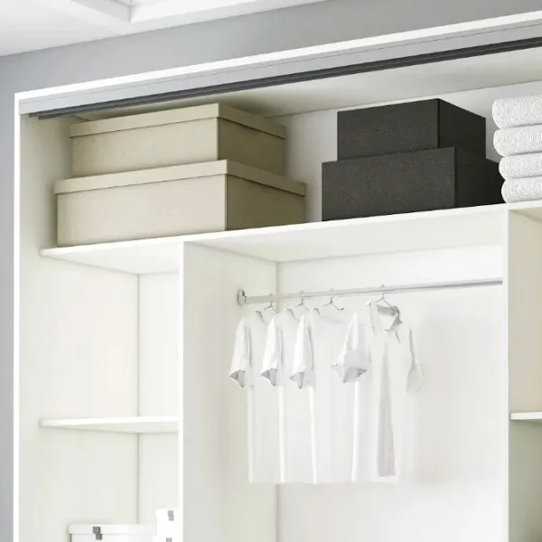 Гардероб Раздвижной Mobildor-Lux ARON P 2000 K1 8681 200 x 60см x 220 / ДСП / Бриллиантовый белый photo 5