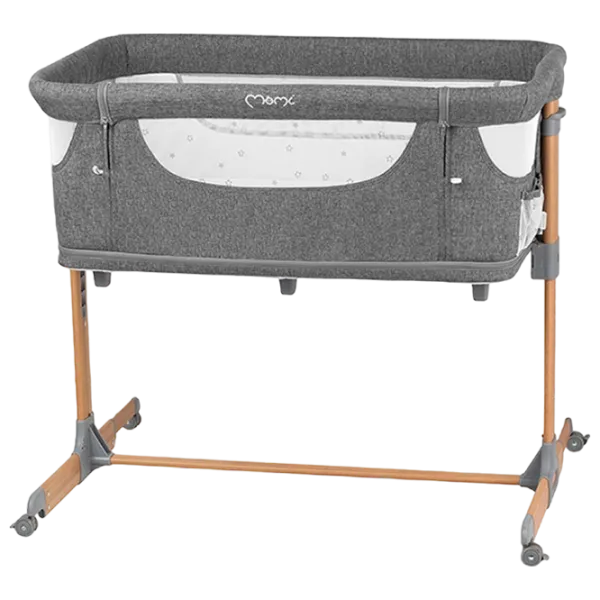 Pat pentru copii MoMi Smart Bed (LOZE00002) 0 luni - 3 ani/ Gray photo 2 Pat pentru copii MoMi Smart Bed (LOZE00002) 0 luni - 3 ani/ Gray photo 2