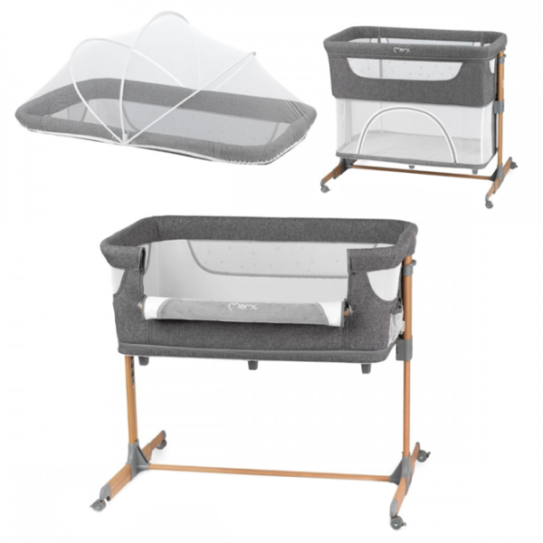 Pat pentru copii MoMi Smart Bed (LOZE00002) 0 luni - 3 ani/ Gray photo 5 Pat pentru copii MoMi Smart Bed (LOZE00002) 0 luni - 3 ani/ Gray photo 5
