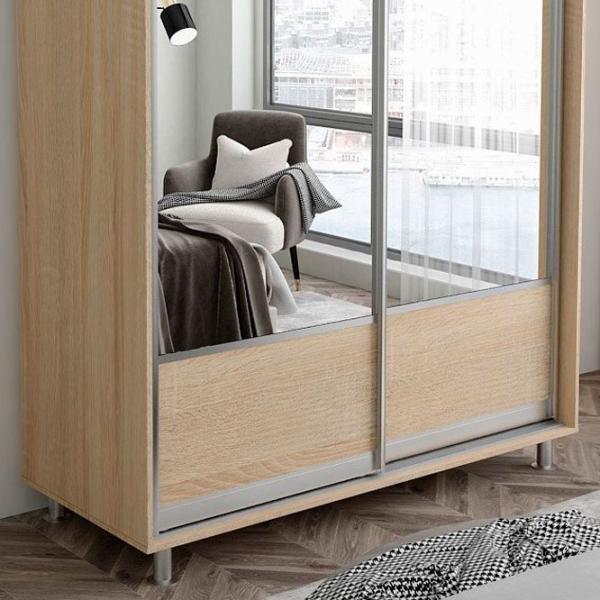 Dulap pentru haine Glisant Mobildor-Lux ARON P 1500 K1 3025 150 x 60 x 220 / DSP / Stejar Sonoma photo 3 Dulap pentru haine Glisant Mobildor-Lux ARON P 1500 K1 3025 150 x 60 x 220 / DSP / Stejar Sonoma photo 3