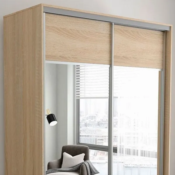 Dulap pentru haine Glisant Mobildor-Lux ARON P 1500 K1 3025 150 x 60 x 220 / DSP / Stejar Sonoma photo 4 Dulap pentru haine Glisant Mobildor-Lux ARON P 1500 K1 3025 150 x 60 x 220 / DSP / Stejar Sonoma photo 4