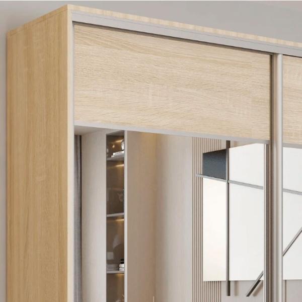 Dulap pentru haine Glisant Mobildor-Lux ARON P 1800 K1 3025 180 x 60 x 220 / DSP / Stejar Sonoma photo 3 Dulap pentru haine Glisant Mobildor-Lux ARON P 1800 K1 3025 180 x 60 x 220 / DSP / Stejar Sonoma photo 3