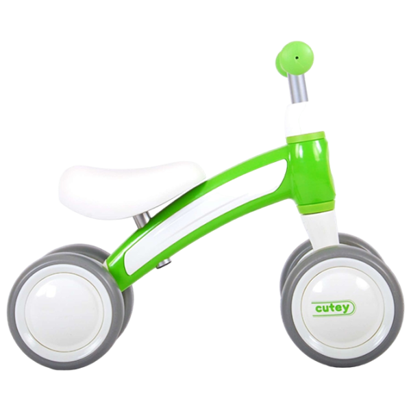 Трехколесный беговел Qplay Cutey 12" Металл/ Зелёный Белый photo 4