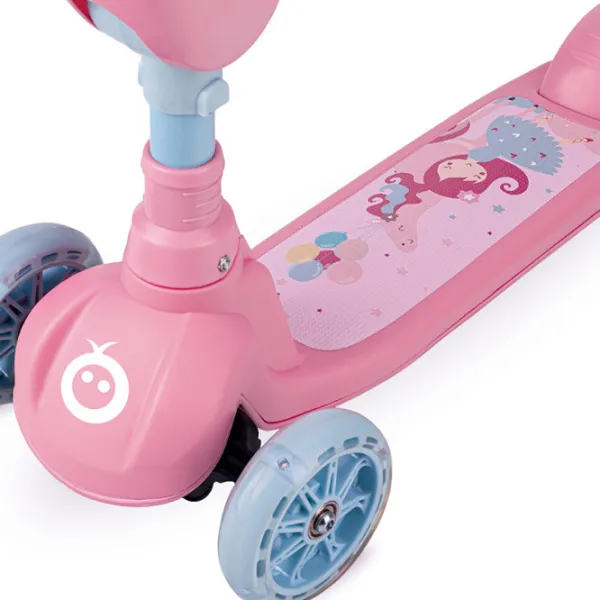 Детский трёхколёсный самокат MoMi Kiuru (HUBA00034) 50 кг/ Розовый photo 6 Детский трёхколёсный самокат MoMi Kiuru (HUBA00034) 50 кг/ Розовый photo 6