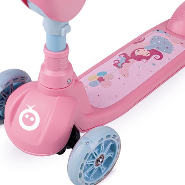 Детский трёхколёсный самокат MoMi Kiuru (HUBA00034) 50 кг/ Розовый photo 6 Детский трёхколёсный самокат MoMi Kiuru (HUBA00034) 50 кг/ Розовый photo 6