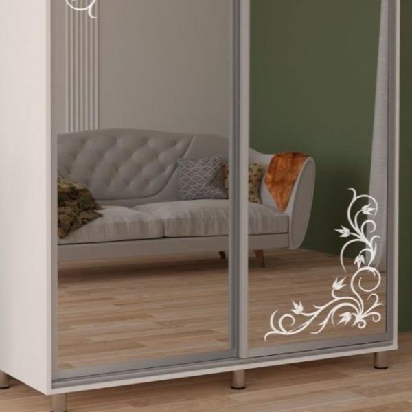 Dulap pentru haine Glisant Mobildor-Lux ARON P 1500 8681 Desen 150 x 60 x 220 / PAL / Alb briliant photo 4 Dulap pentru haine Glisant Mobildor-Lux ARON P 1500 8681 Desen 150 x 60 x 220 / PAL / Alb briliant photo 4