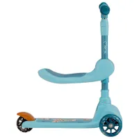 Trotinetă pentru copii cu trei roți MoMi Kiuru (HUBA00036) 50 kg/ Blue photo 2