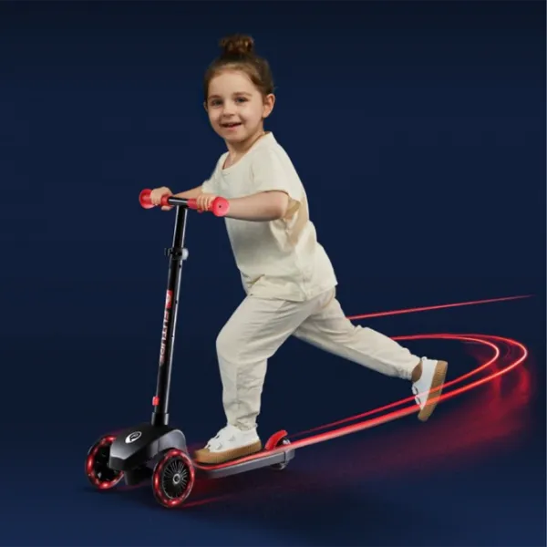 Trotinetă pentru copii cu trei roți Qplay Future (432146) 50 kg/ Red photo 6