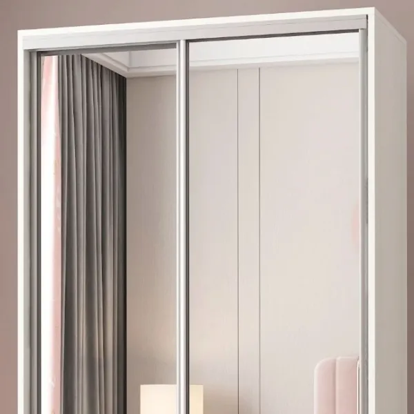 Dulap pentru haine Glisant Mobildor-Lux ARON P 1400 8681 140 x 60 x 220 / PAL / Alb briliant photo 3 Dulap pentru haine Glisant Mobildor-Lux ARON P 1400 8681 140 x 60 x 220 / PAL / Alb briliant photo 3