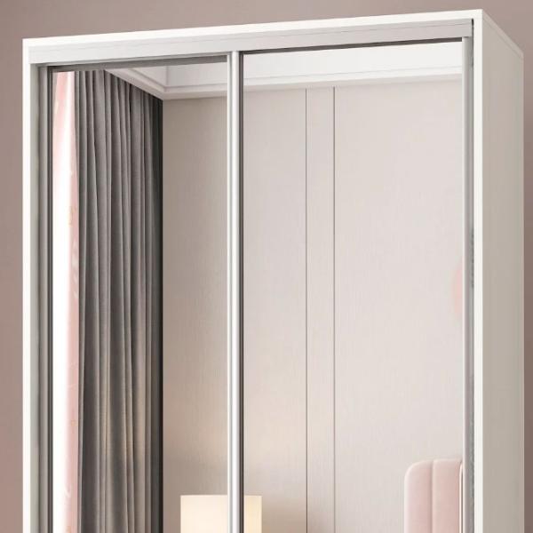 Dulap pentru haine Glisant Mobildor-Lux ARON P 1400 8681 140 x 60 x 220 / PAL / Alb briliant photo 3 Dulap pentru haine Glisant Mobildor-Lux ARON P 1400 8681 140 x 60 x 220 / PAL / Alb briliant photo 3