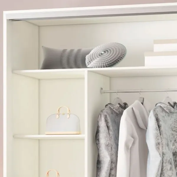 Dulap pentru haine Glisant Mobildor-Lux ARON P 1700 8681 170 x 60 x 220 / PAL / Alb briliant photo 5 Dulap pentru haine Glisant Mobildor-Lux ARON P 1700 8681 170 x 60 x 220 / PAL / Alb briliant photo 5