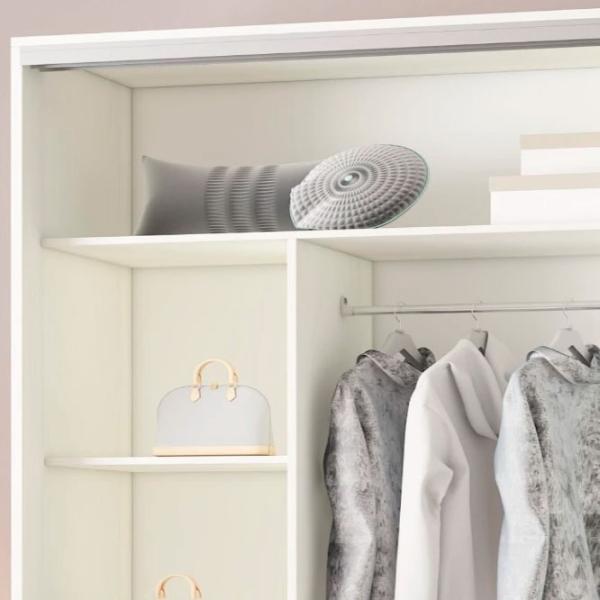 Dulap pentru haine Glisant Mobildor-Lux ARON P 1700 8681 170 x 60 x 220 / PAL / Alb briliant photo 5 Dulap pentru haine Glisant Mobildor-Lux ARON P 1700 8681 170 x 60 x 220 / PAL / Alb briliant photo 5