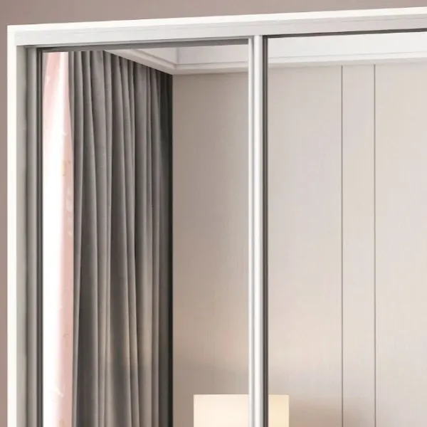 Гардероб Раздвижной Mobildor-Lux ARON P 1800 8681 180 x 60см x 220 / ЛДСП / Бриллиантовый белый photo 3