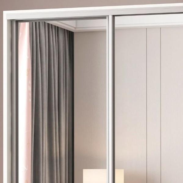 Гардероб Раздвижной Mobildor-Lux ARON P 1800 8681 180 x 60см x 220 / ЛДСП / Бриллиантовый белый photo 3