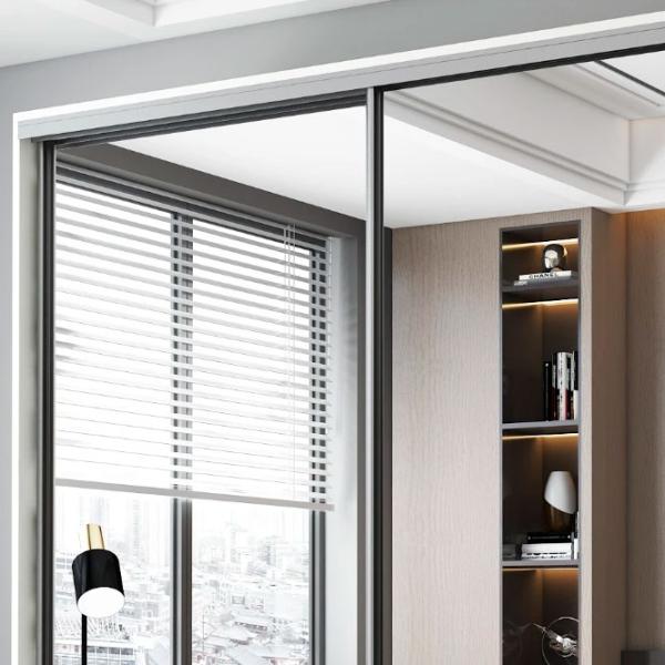 Dulap pentru haine Glisant Mobildor-Lux ARON P 2000 8681 200 x 60 x 220 / PAL / Alb briliant photo 3
