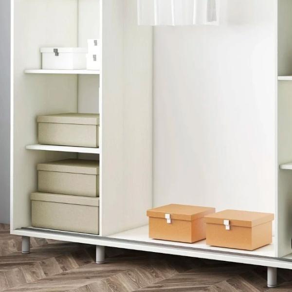 Dulap pentru haine Glisant Mobildor-Lux ARON P 2000 8681 200 x 60 x 220 / PAL / Alb briliant photo 6