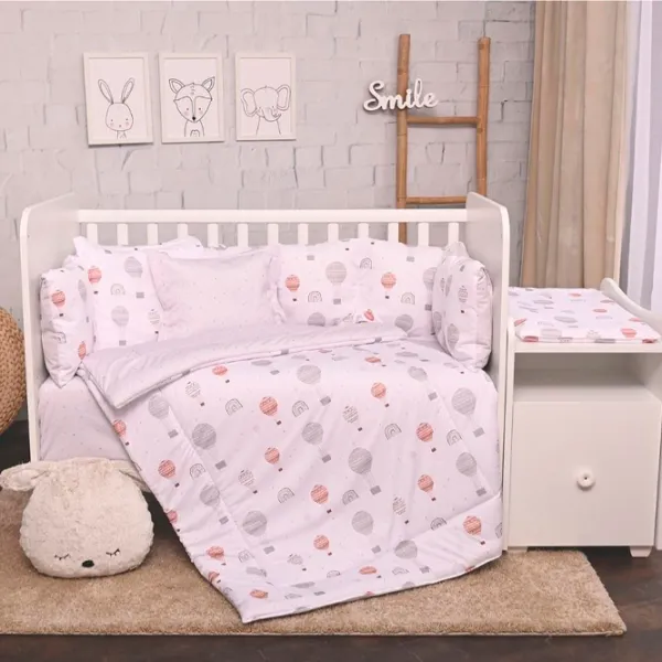 Детское постельное бельё Lorelli Trend Set Ranforce (20800055301) Хлопок/ Серый Надувные шарики photo 2