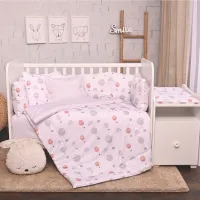 Детское постельное бельё Lorelli Trend Set Ranforce (20800055301) Хлопок/ Серый Надувные шарики photo 2