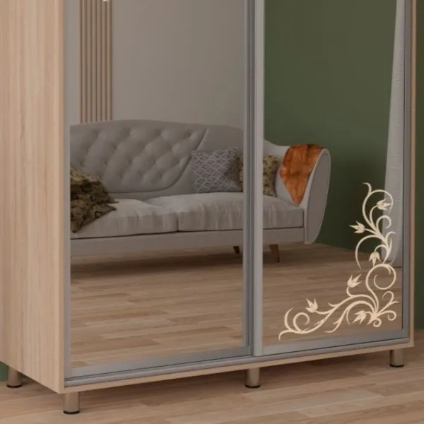 Dulap pentru haine Glisant Mobildor-Lux Aron 1800 3025 Desen 180 x 60 x 220 / PAL / Stejar Sonoma photo 4