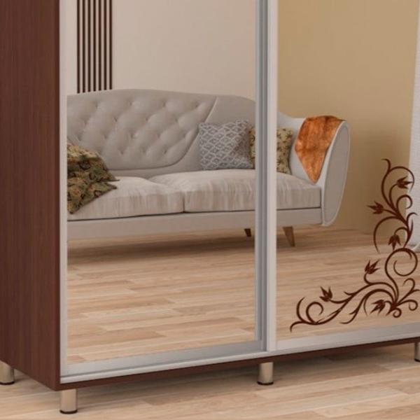 Dulap pentru haine Glisant Mobildor-Lux ARON P 1300 2226 Desen 130 x 60 x 220 / PAL / Wenghe photo 4