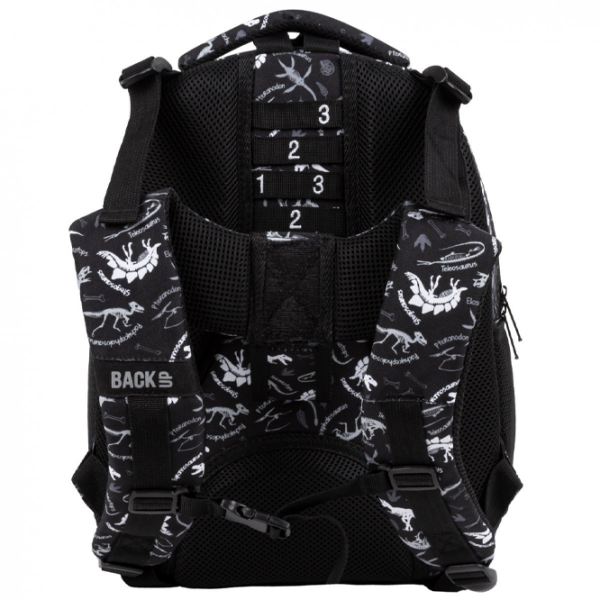 Ghiozdan pentru copii BackUP Dinosaury Black White Black/ 24 l photo 2 Ghiozdan pentru copii BackUP Dinosaury Black White Black/ 24 l photo 2