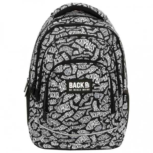Ghiozdan pentru copii BackUP Black & White Black White Black/ 24 l photo 2 Ghiozdan pentru copii BackUP Black & White Black White Black/ 24 l photo 2