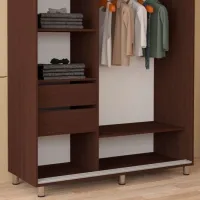 Dulap pentru haine Glisant Mobildor-Lux Aron P 1100 2226 110 x 60 x 220 / PAL / Wenge magie photo 6