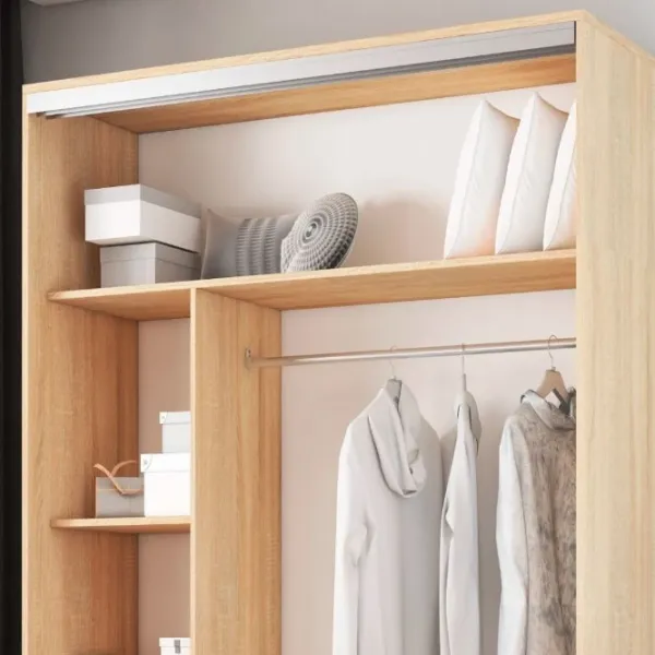 Dulap pentru haine Glisant Mobildor-Lux ARON S 1000 K1 3025 100 x 60 x 220 / PAL / Stejar Sonoma photo 5 Dulap pentru haine Glisant Mobildor-Lux ARON S 1000 K1 3025 100 x 60 x 220 / PAL / Stejar Sonoma photo 5