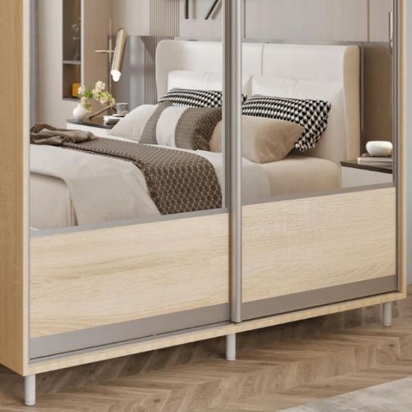 Dulap pentru haine Glisant Mobildor-Lux ARON S 1500 K1 3025 150 x 60 x 220 / PAL / Stejar Sonoma photo 4 Dulap pentru haine Glisant Mobildor-Lux ARON S 1500 K1 3025 150 x 60 x 220 / PAL / Stejar Sonoma photo 4