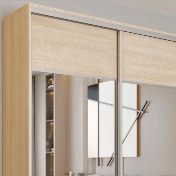 Dulap pentru haine Glisant Mobildor-Lux ARON S 1800 K1 3025 180 x 60 x 220 / PAL / Stejar Sonoma photo 3 Dulap pentru haine Glisant Mobildor-Lux ARON S 1800 K1 3025 180 x 60 x 220 / PAL / Stejar Sonoma photo 3