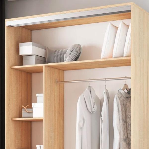 Dulap pentru haine Glisant Mobildor-Lux ARON S 1800 K1 3025 180 x 60 x 220 / PAL / Stejar Sonoma photo 5 Dulap pentru haine Glisant Mobildor-Lux ARON S 1800 K1 3025 180 x 60 x 220 / PAL / Stejar Sonoma photo 5