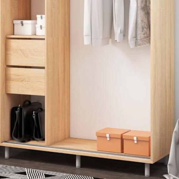 Dulap pentru haine Glisant Mobildor-Lux ARON S 1800 K1 3025 180 x 60 x 220 / PAL / Stejar Sonoma photo 6 Dulap pentru haine Glisant Mobildor-Lux ARON S 1800 K1 3025 180 x 60 x 220 / PAL / Stejar Sonoma photo 6