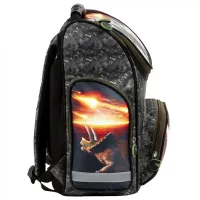 Ghiozdan pentru copii Derform Dinosaurs Black Gray Black photo 4