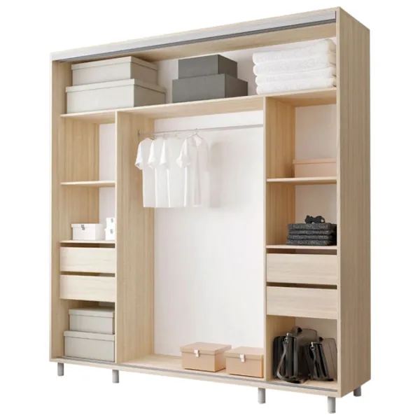 Dulap pentru haine Glisant Mobildor-Lux ARON S 2000 K1 3025 200 x 60 x 220 / PAL / Stejar Sonoma photo 2