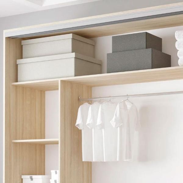 Dulap pentru haine Glisant Mobildor-Lux ARON S 2000 K1 3025 200 x 60 x 220 / PAL / Stejar Sonoma photo 5