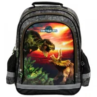 Ghiozdan pentru copii Derform Dinosaurs Black Gray Black/ 24 l photo 5
