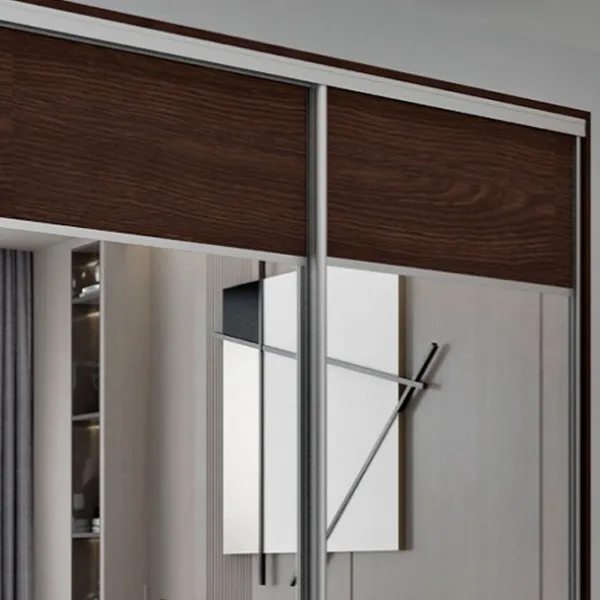 Dulap pentru haine Glisant Mobildor-Lux ARON S 1100 K1 2226 110 x 60 x 220 / PAL / Wenghe photo 3