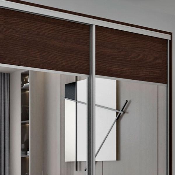 Dulap pentru haine Glisant Mobildor-Lux ARON S 1500 K1 2226 150 x 60 x 220 / PAL / Wenghe photo 3