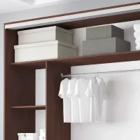 Dulap pentru haine Glisant Mobildor-Lux ARON S 2000 K1 2226 200 x 60 x 220 / PAL / Wenghe photo 5