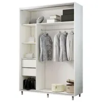 Гардероб Раздвижной Mobildor-Lux ARON S 1000 K2 8681 100 x 60см x 220 / ЛДСП / Бриллиантовый белый photo 2
