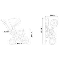 Triciclu Qplay Rito Plus 20 kg/ Purple photo 5