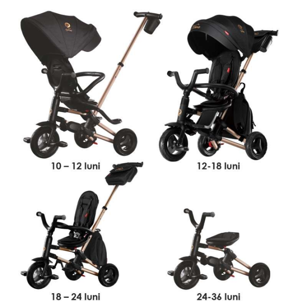 Трицикл Qplay Nova Rubber 25 кг/ Золотой photo 8 Трицикл Qplay Nova Rubber 25 кг/ Золотой photo 8