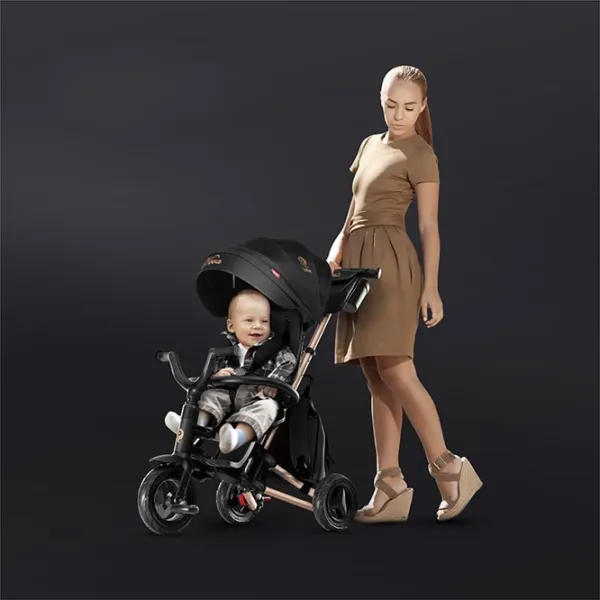 Трицикл Qplay Nova Rubber 25 кг/ Золотой photo 10 Трицикл Qplay Nova Rubber 25 кг/ Золотой photo 10