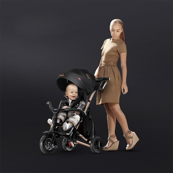 Трицикл Qplay Nova Rubber 25 кг/ Золотой photo 10 Трицикл Qplay Nova Rubber 25 кг/ Золотой photo 10