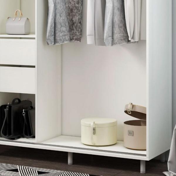 Dulap pentru haine Glisant Mobildor-Lux ARON S 1900 K2 8681 190 x 60 x 220 / PAL / Alb briliant photo 6 Dulap pentru haine Glisant Mobildor-Lux ARON S 1900 K2 8681 190 x 60 x 220 / PAL / Alb briliant photo 6