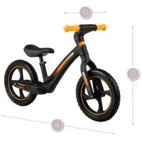 Bicicletă MoMi MIZO 12" Aluminiu/ Black Yellow photo 7