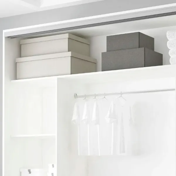 Dulap pentru haine Glisant Mobildor-Lux ARON S 2000 K2 8681 200 x 60 x 220 / PAL / Alb briliant photo 5 Dulap pentru haine Glisant Mobildor-Lux ARON S 2000 K2 8681 200 x 60 x 220 / PAL / Alb briliant photo 5