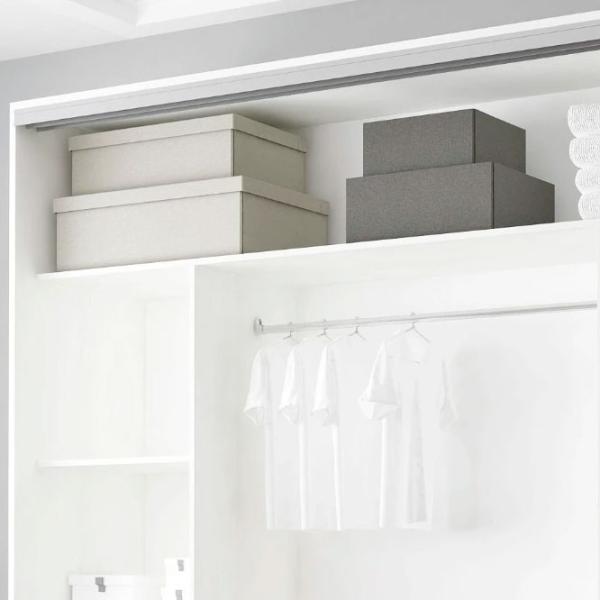 Dulap pentru haine Glisant Mobildor-Lux ARON S 2000 K2 8681 200 x 60 x 220 / PAL / Alb briliant photo 5 Dulap pentru haine Glisant Mobildor-Lux ARON S 2000 K2 8681 200 x 60 x 220 / PAL / Alb briliant photo 5