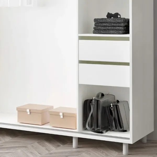 Dulap pentru haine Glisant Mobildor-Lux ARON S 2000 K2 8681 200 x 60 x 220 / PAL / Alb briliant photo 6 Dulap pentru haine Glisant Mobildor-Lux ARON S 2000 K2 8681 200 x 60 x 220 / PAL / Alb briliant photo 6