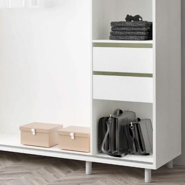 Dulap pentru haine Glisant Mobildor-Lux ARON S 2000 K2 8681 200 x 60 x 220 / PAL / Alb briliant photo 6 Dulap pentru haine Glisant Mobildor-Lux ARON S 2000 K2 8681 200 x 60 x 220 / PAL / Alb briliant photo 6